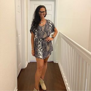 Express - snake print dress- Size small